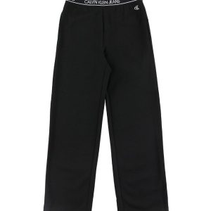 Calvin Klein Bukser - Waistband Wide Punto Pants - Sort - 8 år (128) - Calvin Klein Bukser - Bomuld