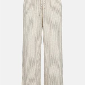 Stribede bukser med elastisk talje Alema