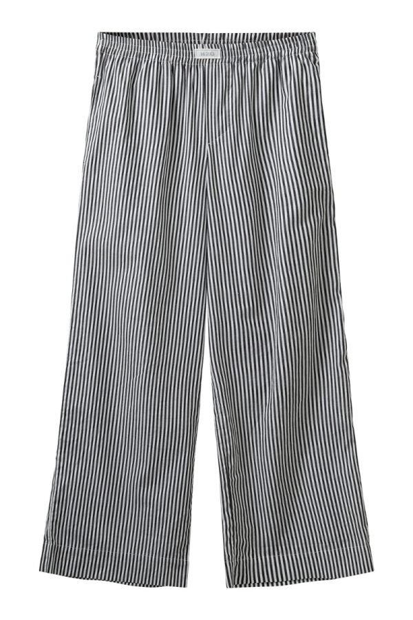 H2O - Bukser - Basic Rønne Pajamas Pants - Black/White Striped