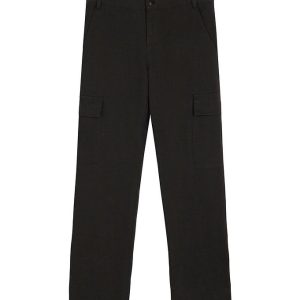 Grunt Bukser - Lea - Cargo - Black