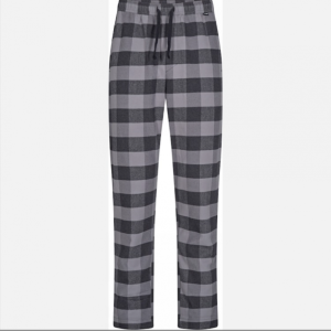 JBS pyjamasbukser i flannel i sort ternet nuancer til herre
