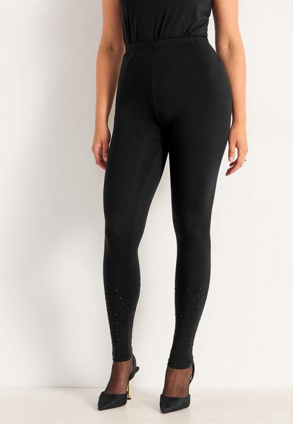 Leggings med skinnende detaljer