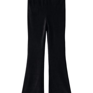 NAME IT Velour Bootcut Bukser Oringe Black