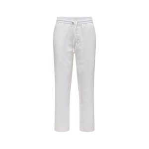 ONLY & SONS Hørbukser Loose Fit i hvid til herre