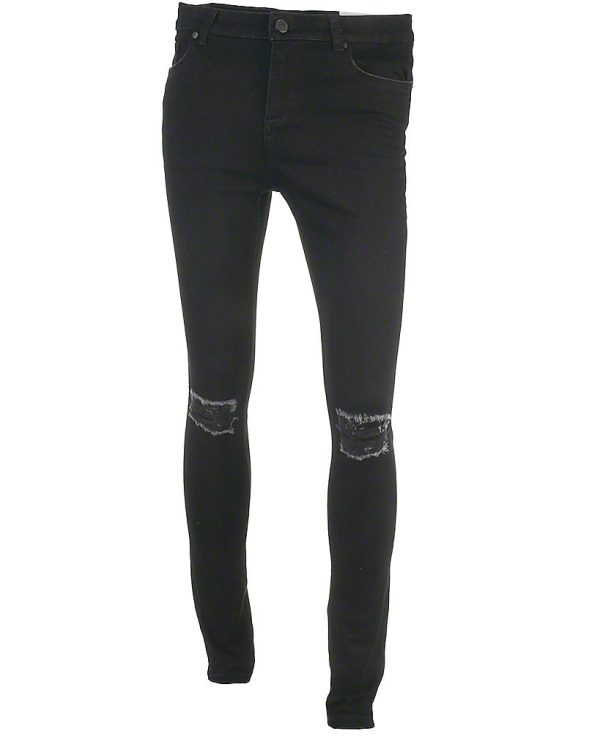 Adpt destroyed jeans, sort, Skinny - 176 - W29 - "32