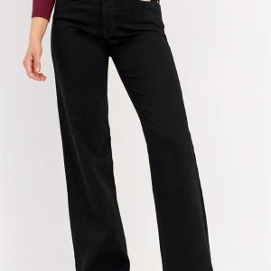 Brede jeans med høj talje