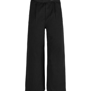 Calvin Klein Bukser - Logo Tape Wide Twill Punto - Sort