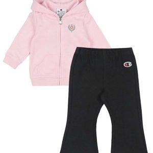 Champion Sæt - Cardigan/Bukser - Lyserød/Sort m. Logo