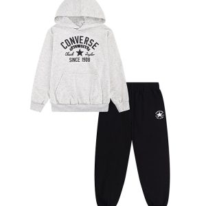 Converse Sweatsæt - Hættetrøje/Bukser - Birch Heather/Sort