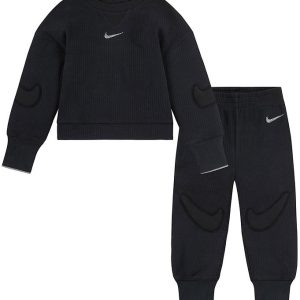 Nike Sæt - Bluse/Bukser - Sort m. Applikationer