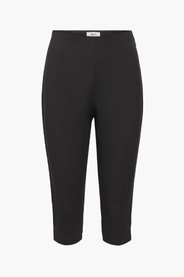 Objlisa MW Slim Capri Pants - Black - Object - Sort XS