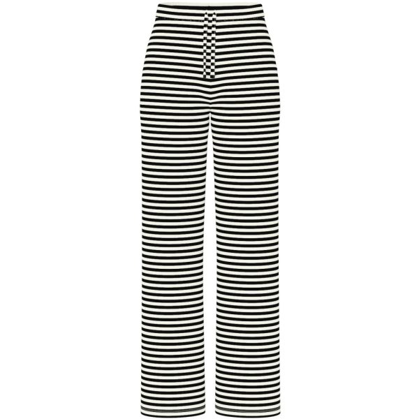 PIECES dame bukser PCLAYA - Black Coconut milk
