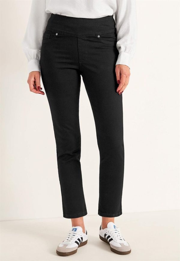 Superkomfortable ankeljeans i denim