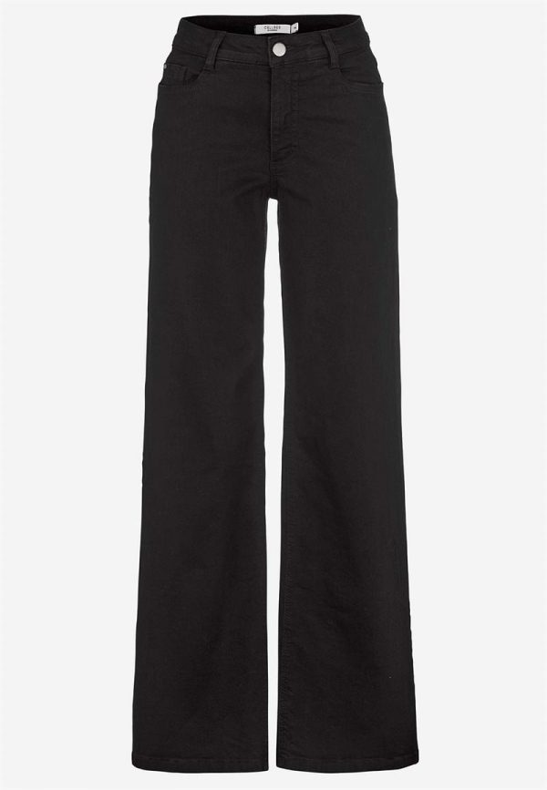 Brede, lange jeans med høj talje