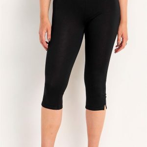 Capri leggings med sideslidser
