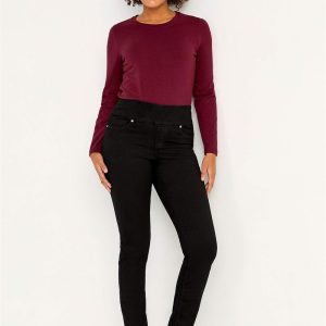 Elastisk jegging med høj elastisk talje
