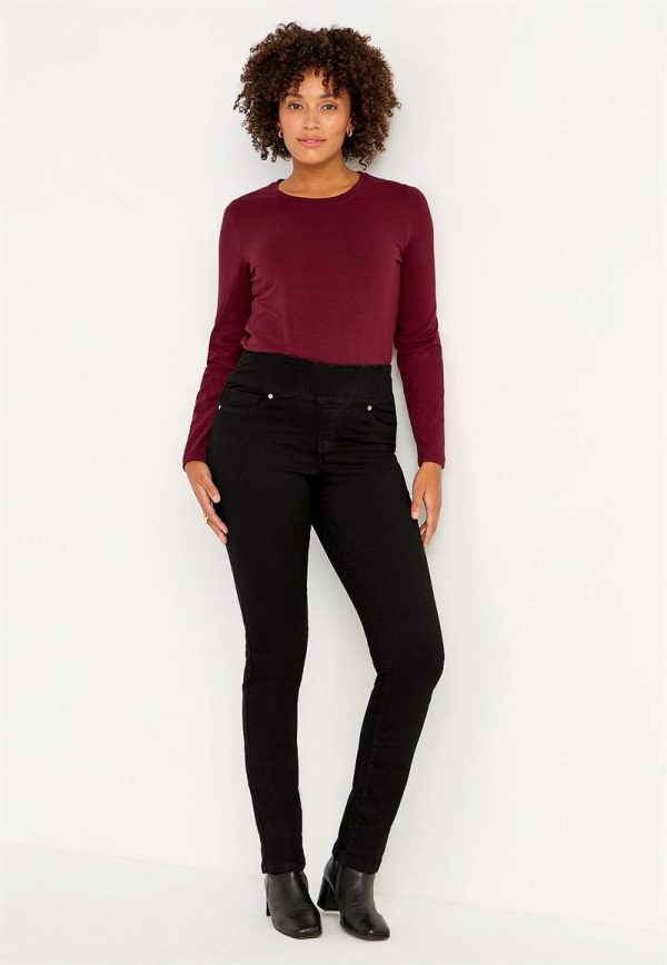 Elastisk jegging med høj elastisk talje