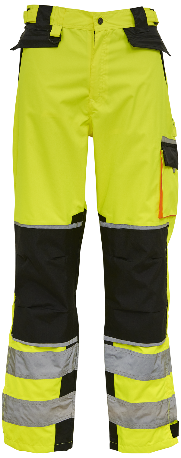 Hi-vis bukser 082404R gul/sort Str. M