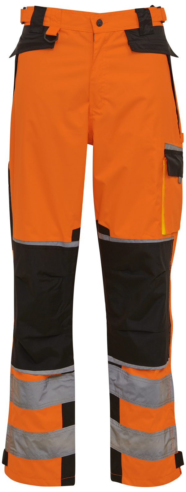 Hi-vis bukser 082404R orange/sort Str. S