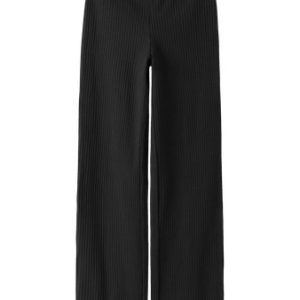 NAME IT Rib Bukser Vemma Black Solid