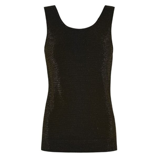 Tim & Simonsen - Glitter top sort/guld S/M