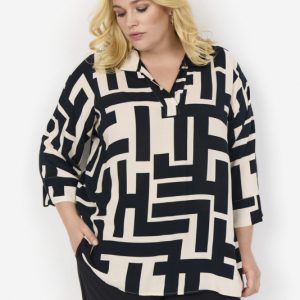 Curvy Waalva 1 Bluse Sort