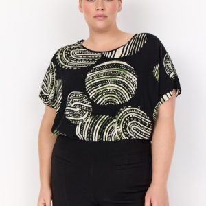 Curvy Wamedine 1 Bluse Sort