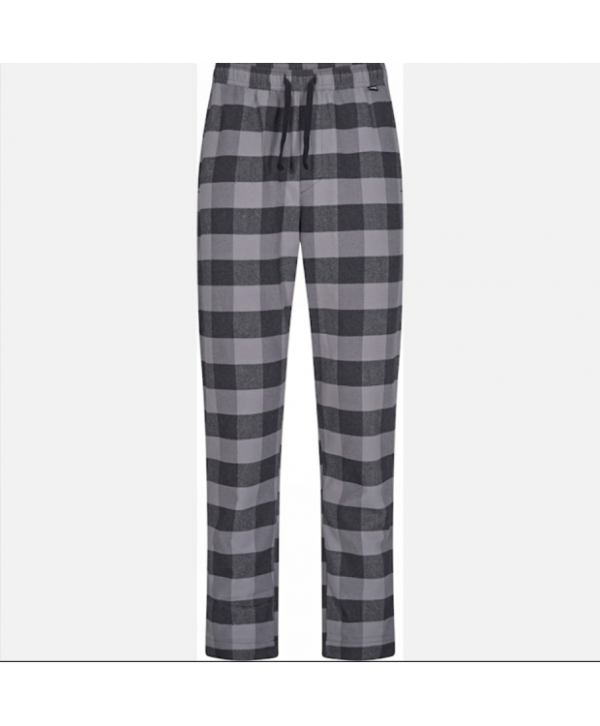 JBS pyjamasbukser i flannel i sort ternet nuancer til herre