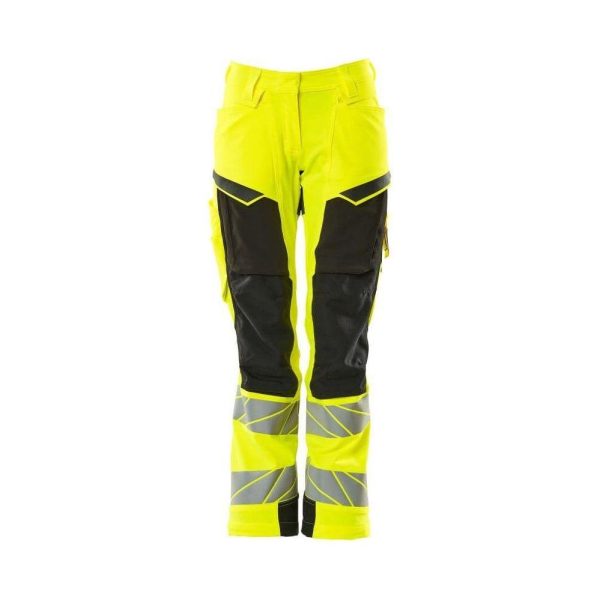 Mascot® Accelerate Safe arbejdsbukser dame pasform DIAMOND,stretch - 19078-511-1709 hi-vis gul/sort