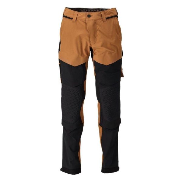 Mascot®Customized Arbejdsbukser, Knælommer, stretch 22279-605-5409 nøddebrun/sort