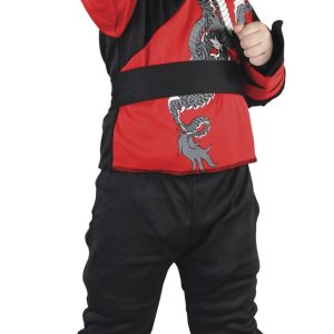 Mini Ninja Bluse. Bukser, Bælte og Hætte str. 104