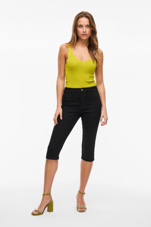 Vijeggy Capri bukser - Black Denim