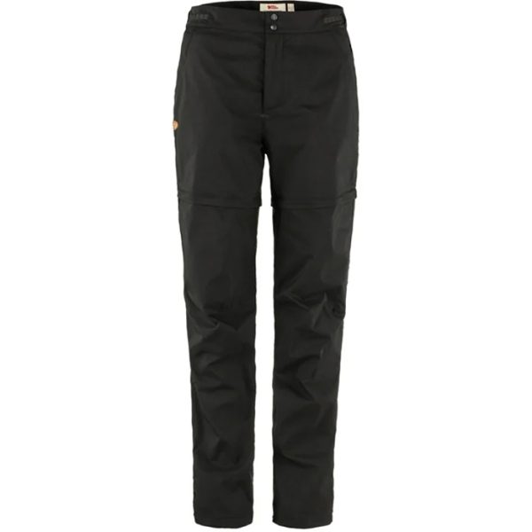 Fjällräven Abisko Hike Zip-Off Trousers Kvinder / Damer-black-42-short - Fjällräven bukser dame
