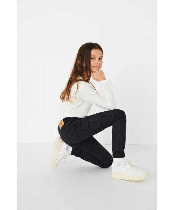 KIDS ONLY KOGMISSOURI slim fit cargo bukser i sort til piger