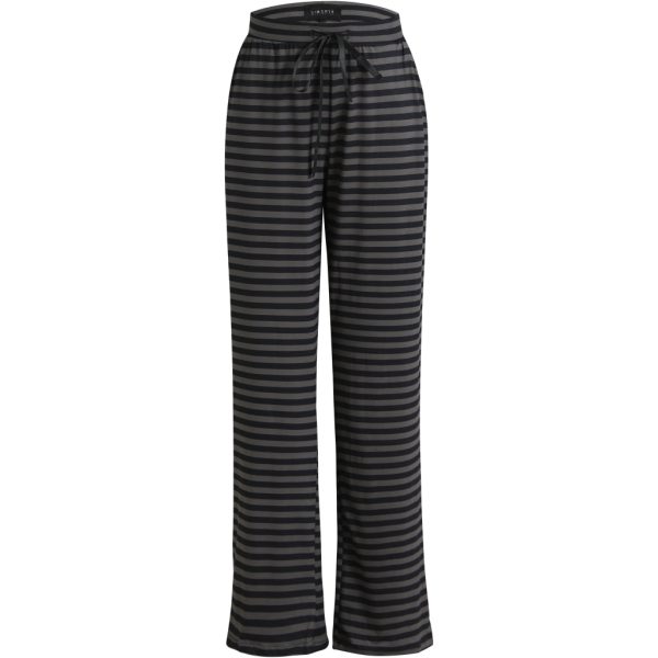 Liberte dame bukser ALMA - DARK GREY BLACK STRIPE