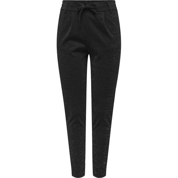 ONLY dame bukser ONLPOPTRASH-ALYA - Black Silver lurex