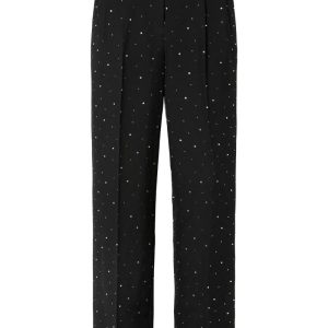 Pieces - Bukser - Michelle Rhinestone HW Pant - Black (Levering i midt september)