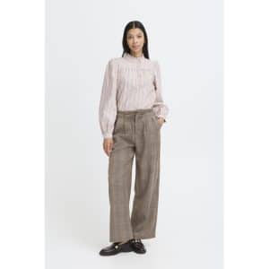 B.Young dame bukser BYXDIYAR - BROWN/BLACK TARTAN