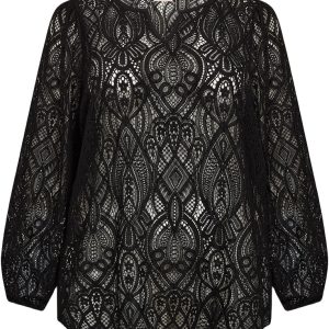 Curvy Wanela 2 Bluse Sort