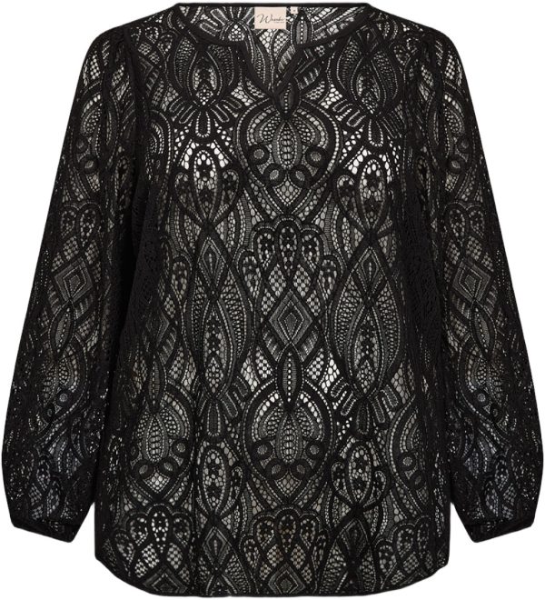 Curvy Wanela 2 Bluse Sort