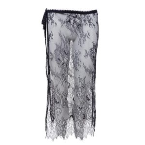 Corianna Tie blondenederdel - sort