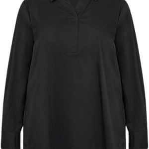 Curvy Wasaga 9 Bluse Sort