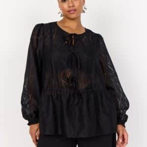 Curvy Wasanna 1 Bluse Sort