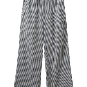 H2O - Bukser - Rønne Essential Pajamas Pants - Black/White Stripe