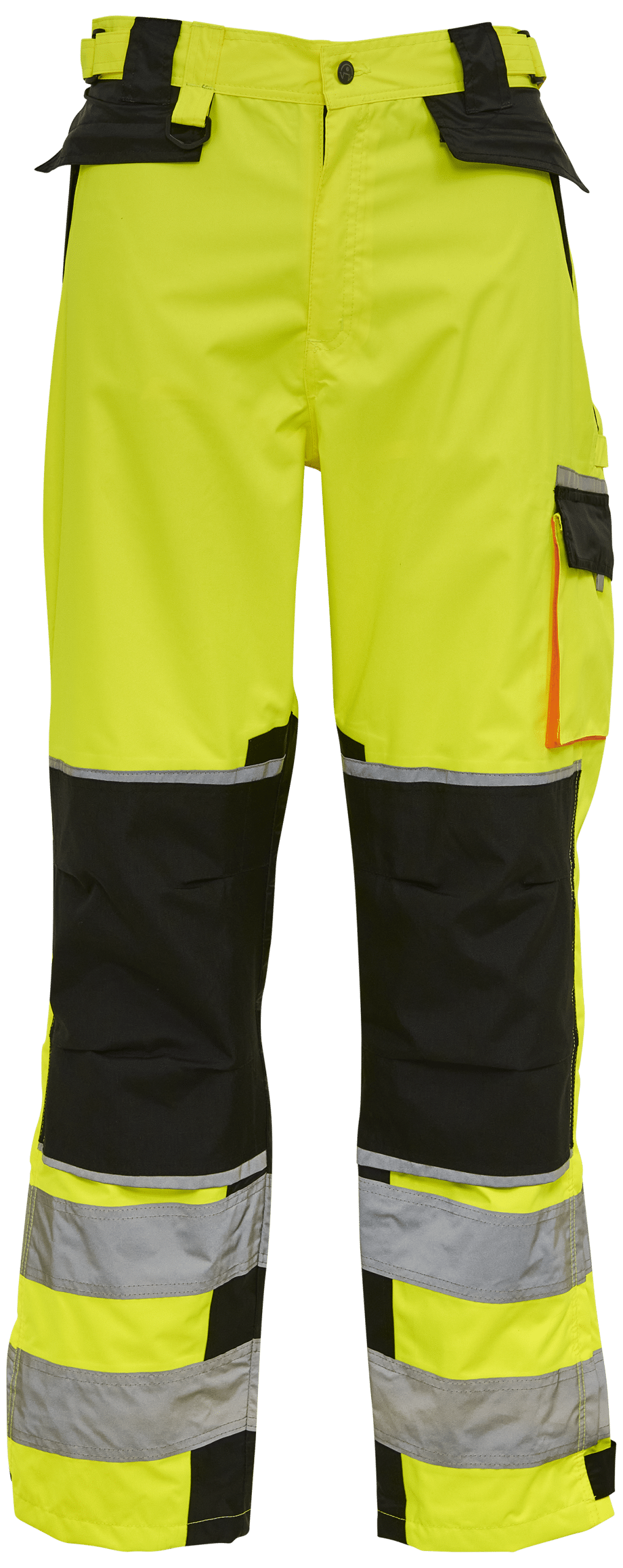 Hi-vis bukser 082404R gul/sort Str. S