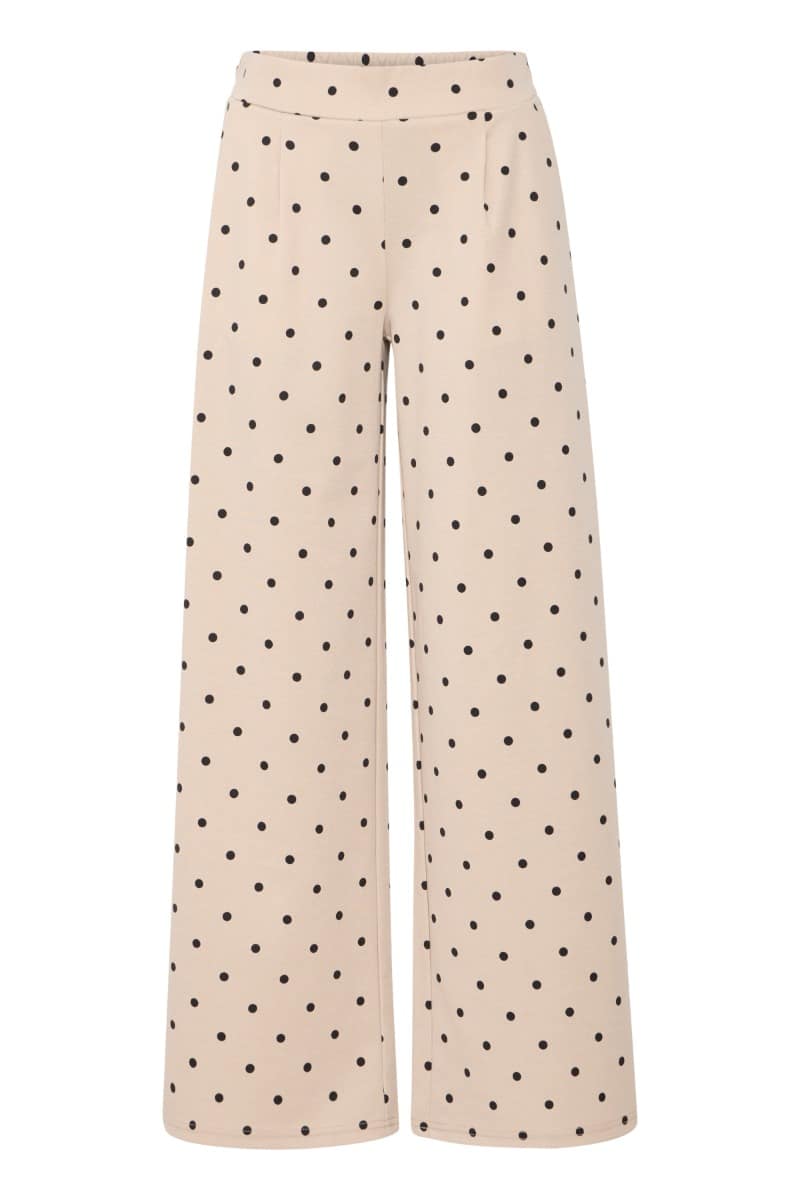 Ichi - Bukser - Kate Dot Wide Long Pant - Kate Dot Print