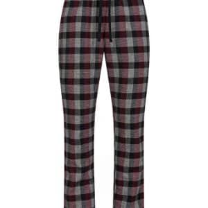 JBS pyjamasbukser i flannel i røde og sorte tern til herre