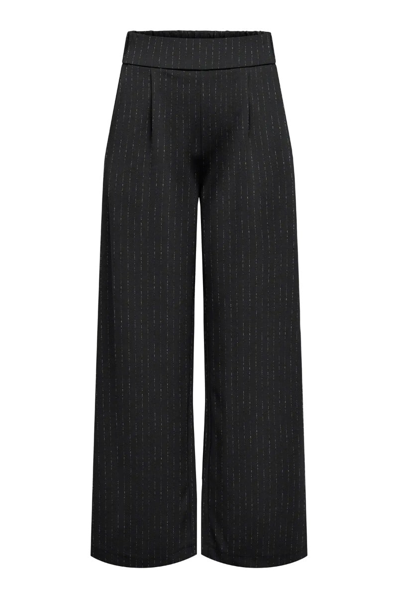 JDY - Bukser - Mary Geggo One Lurex Pant - Black Silver Pinstripe