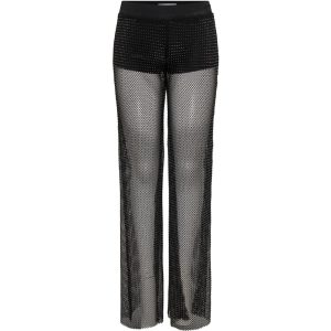 ONLY dame bukser ONLTORVI - Black DARK RHINESTONE