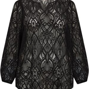 Curvy Wanela 2 Bluse Sort